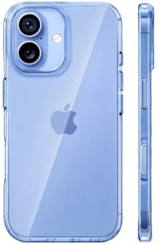 TORRAS iPhone 17 case in Crystal Blue mounted on a phone