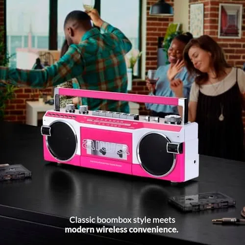 Testing the aiwa Streetjam Retro Boombox Cassette Player & Recorder, Bluetooth 5.3 over two weeks