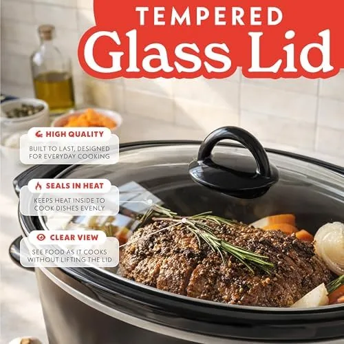 The Gourmia 6 quart next to a digital programmable slow cooker
