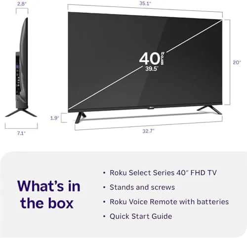 The Roku home screen showing streaming apps on the TV