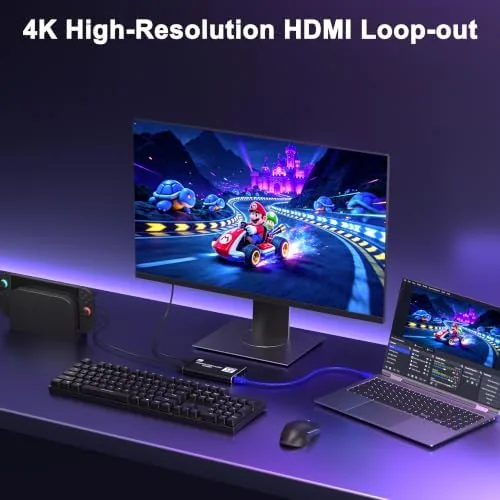 Detail shot of the 4K HDMI Capture Card, USB 3.0 Video Capture Card for features