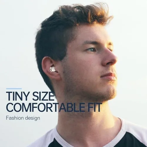 Another view of the Invisible Sleep Headphones, Mini Sleep Earbuds for Side Sleepers (White)