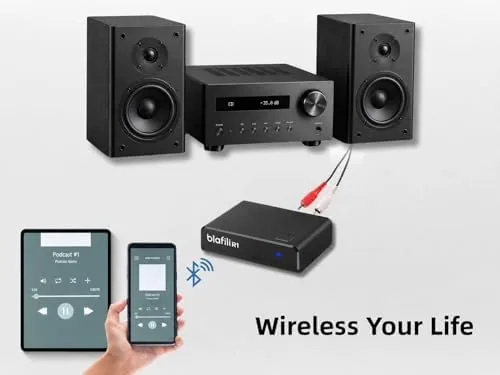 Another view of the R1 Bluetooth Receiver for Home Stereo with RCA Line Out