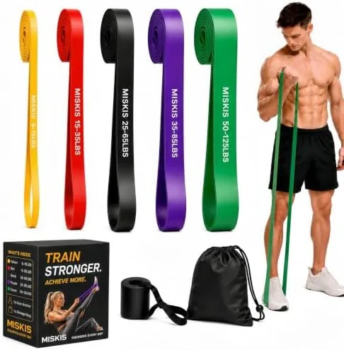 Resistance Bands for Working Out, 5-Level Pull Up Assistance Bands Set | Exercise Bands Review: Tested and Rated