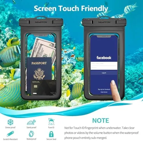 The 100 Pack 8.5" Waterproof Cell Phone Pouch - Underwater Dry compared in context