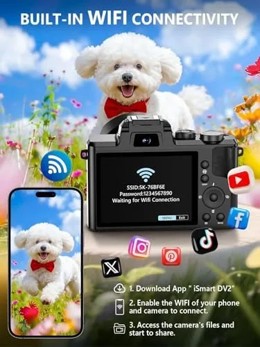 The 8K camera compared with a smartphone and a mirrorless camera