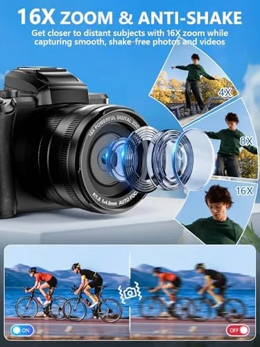 A creator using the camera to record a vlog with the flip screen
