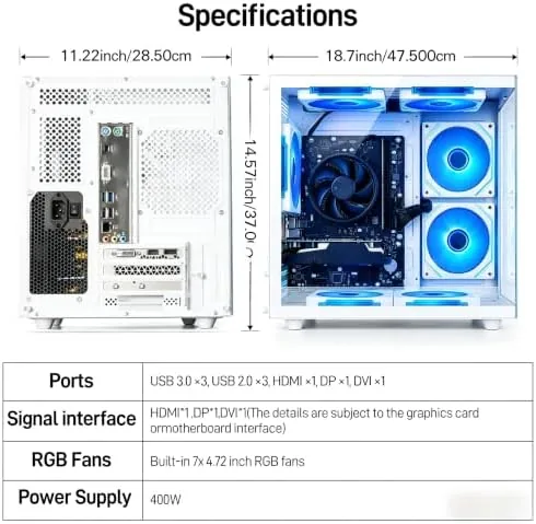 The prebuilt tower compared with a laptop and DIY parts on a desk