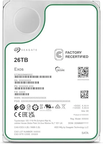 The Seagate Exos 26TB Internal Hard Drive HDD - 3.5 in in real use
