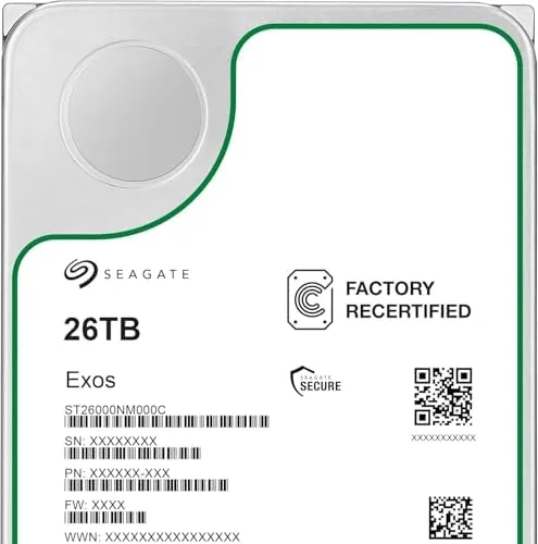 Another view of the Seagate Exos 26TB Internal Hard Drive HDD - 3.5 in