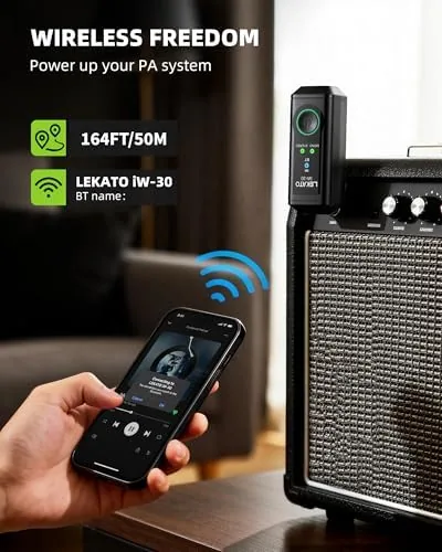 Close look at the LEKATO iW-30 Bluetooth Receiver with 6.35mm 1/4" TS Plug, BT build quality