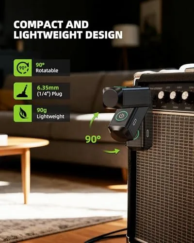 Another view of the LEKATO iW-30 Bluetooth Receiver with 6.35mm 1/4" TS Plug, BT