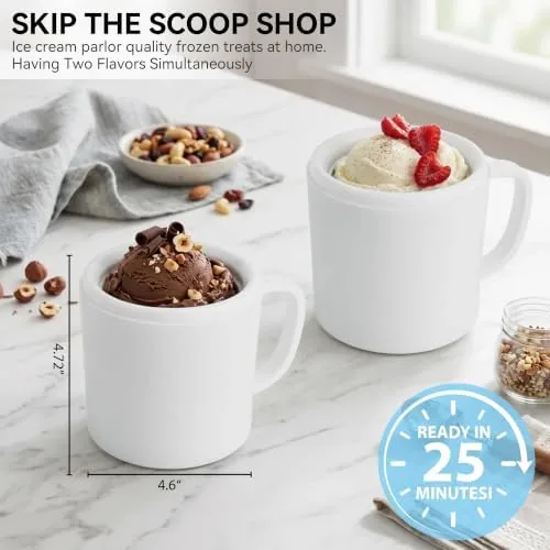 Close look at the Pukomc Home Ice Cream Maker Machine with 2 Ice Cream build quality