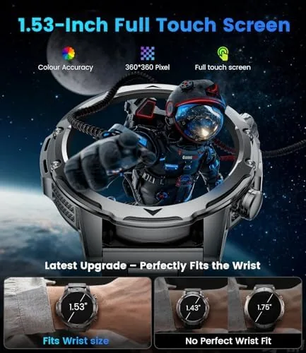Side view of the watch showing the case and strap details