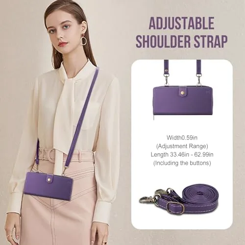The for Samsung Galaxy S26 Ultra Detachable Wallet MagSafe Case, Purple compared in context