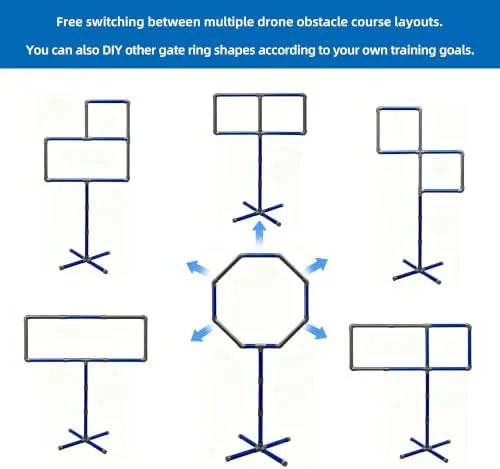 Close look at the Drone Obstacle Course Kit 3 Hoop Sizes (27", 23", 20") build quality