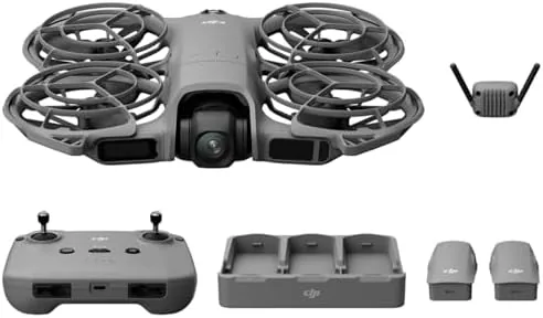 The drone bundle laid out with backpack, pad, and batteries