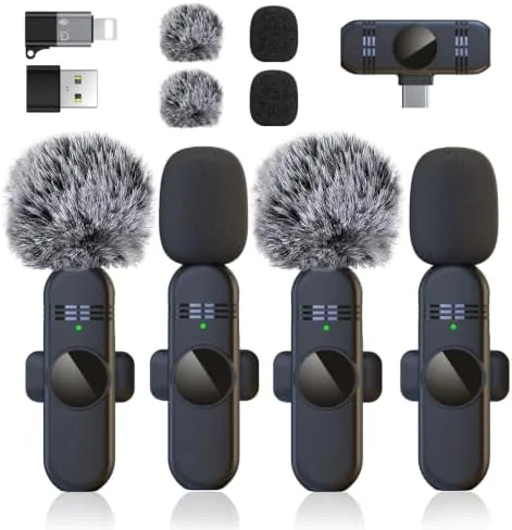 4 Wireless Lavalier Microphones Systems for iPhone Android Phone Pad Computer, Pro Clip On Review: Tested and Rated