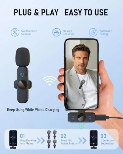 The 4 Wireless Lavalier Microphones Systems for iPhone Android Phone Pad compared in context