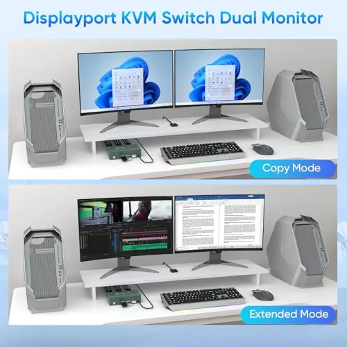 Close look at the GREATHTEK 8K@60Hz DisplayPort KVM Switch 2 Monitors 2 Computers | build quality