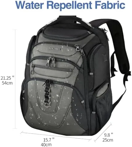 Close look at the KROSER Travel Laptop Backpack 18.4 Inch XXXL Computer Backpack for build quality