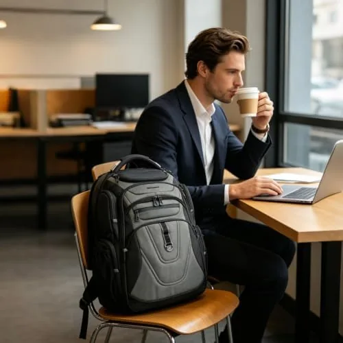 The KROSER Travel Laptop Backpack 18.4 Inch XXXL Computer Backpack for compared in context