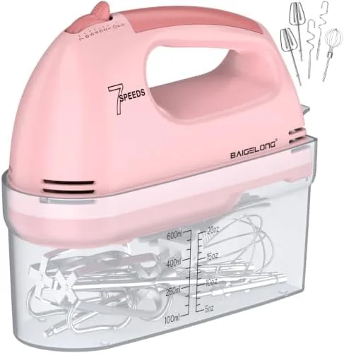 BAIGELONG Hand Mixer Review: Seven Speeds and Five Attachments for Home Bakers