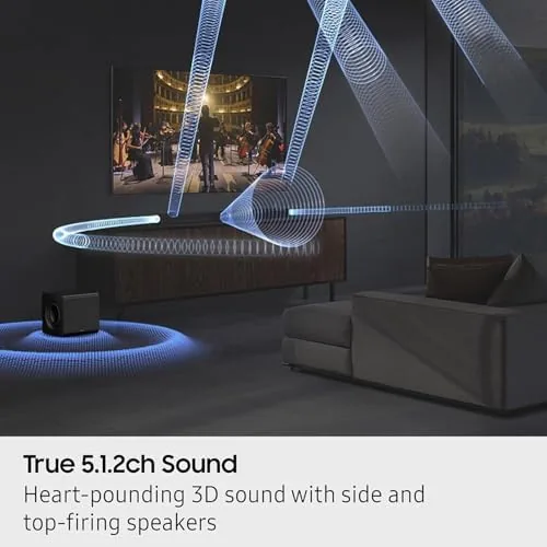 The Samsung HW-Q800F in a living room setup beneath a television