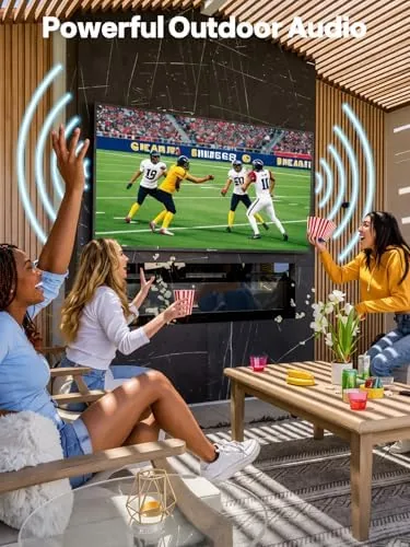 The SYLVOX 50" Outdoor TV, Partial Sun Outdoor TV for Shaded compared in context