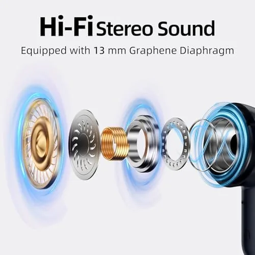 The Wireless Earbuds, 100H Bluetooth 5.4 Headphones, ENC+ ANC Noise Cancelling in real use