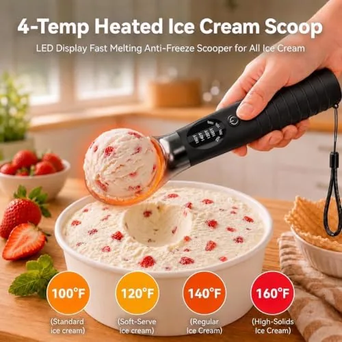 Close look at the Heated Ice Cream Scoop with Removable Dishwasher Safe Head | build quality