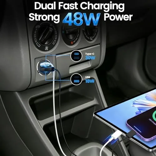 Close look at the Acegoo 12V USB Outlet with Decorative Ring, Aluminum Dual Port build quality