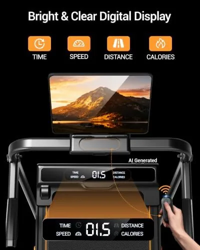 The walking pad treadmill raised to a 16 percent incline while in use