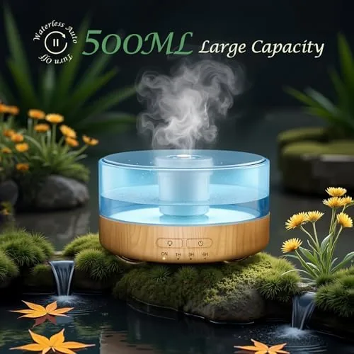 Testing the Essential Oil Diffuser for Home: 500ml Fireplace Flame Light | over two weeks