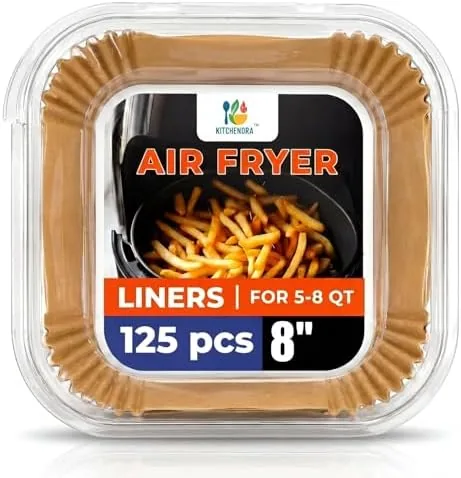 Air Fryer Liners Disposable, 125 Pcs 8" Square Parchment Paper for 5-8 QT Air Review: Tested and Rated