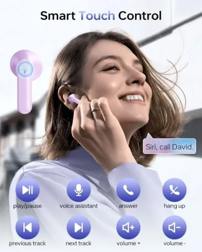 Detail shot of the KTGEE Wireless Earbuds Bluetooth 5.3 Ear Buds Headphones, 40Hrs Playback features