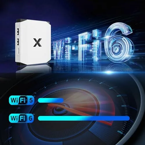 Another view of the Android TV Box 12.0 with Miracast, 4GB 32GB 4K Media