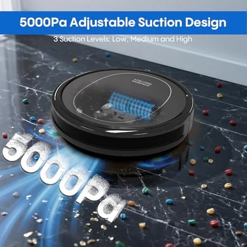 The robot vacuum app showing a room map with scheduling options