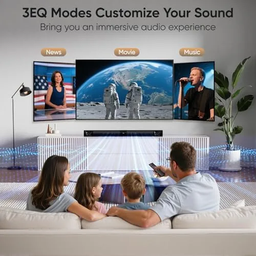 The Sound Bar for Smart TV, 80W 2.0 Channel Surround Sound in real use