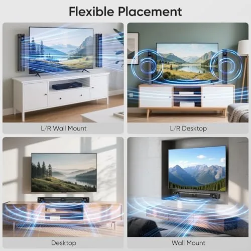The Sound Bar for Smart TV, 80W 2.0 Channel Surround Sound compared in context
