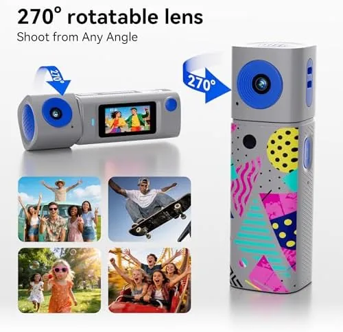 Detail shot of the Mini Keychain Digital Camera:2K Digital Mini Camera with 16GB Card features