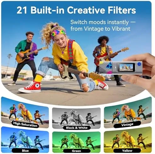 The Mini Keychain Digital Camera:2K Digital Mini Camera with 16GB Card in real use