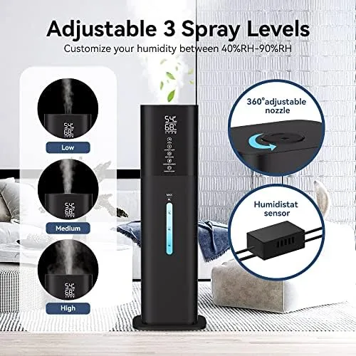 The Humidifiers Large Room Bedroom with 7 Colors Light, 2.1Gal(8L) 3 in real use