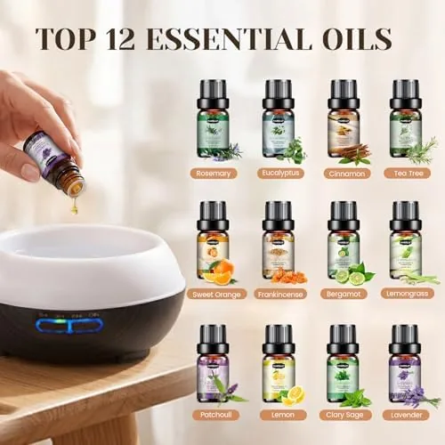 Another view of the Hanolly Essential Oil Diffuser for Home 500ML | Aromatherapy Diffuser