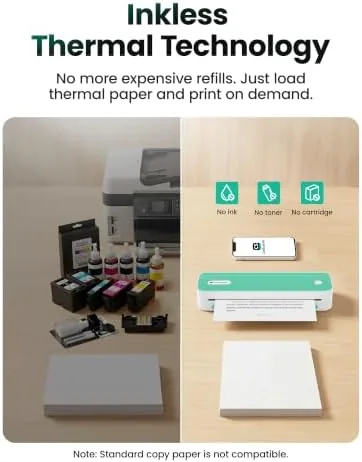 The P1 Portable Inkless Printer, 203 DPI Wireless Thermal Printing for in real use