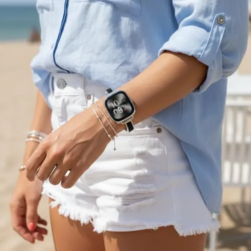 The Mosonio Slim Elegant Band for Fitbit Versa 4/Versa 3/Sense 2/Sense in real use