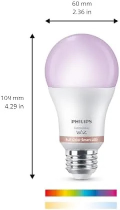 Close up of the A19 bulb shape with the E26 screw base and frosted diffuser