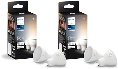 Overview of the Philips Hue Smart 60W GU10 LED Bulb - White Ambiance