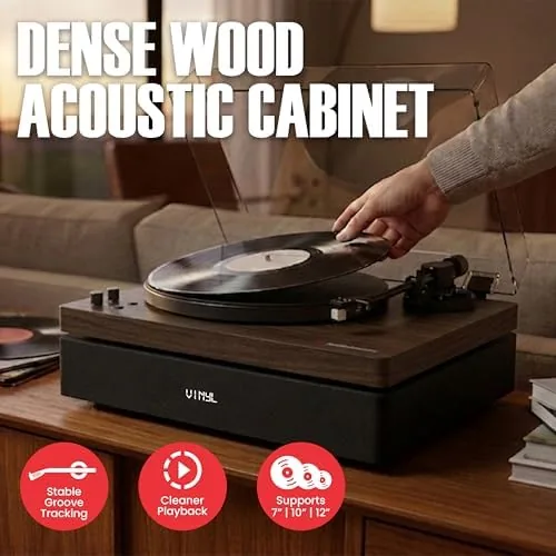 Testing the AudioSource Vinyl Record Player, All-in-one Turntable with 2.1 Channel Built-in over two weeks
