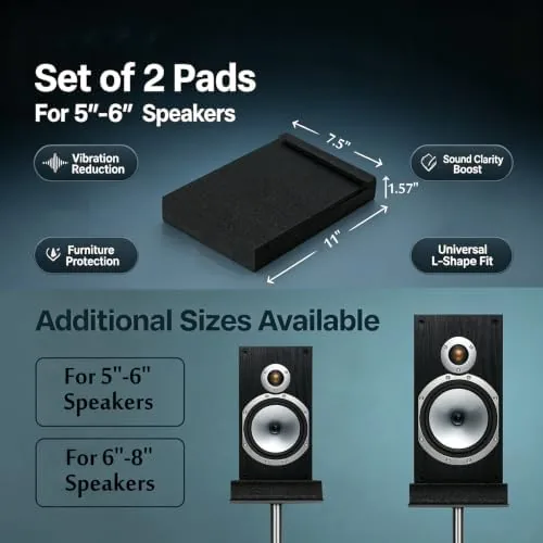 Close look at the 2 Pack Acoustic Isolation Pads, Studio Monitor Speaker Isolation Foam build quality